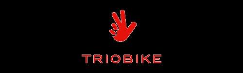 Triobike Logo mit roter Handgrafik