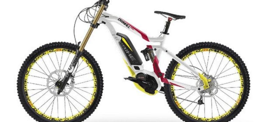 Haibike E-Bike 2016 mit robustem Rahmen und gelben Felgen
