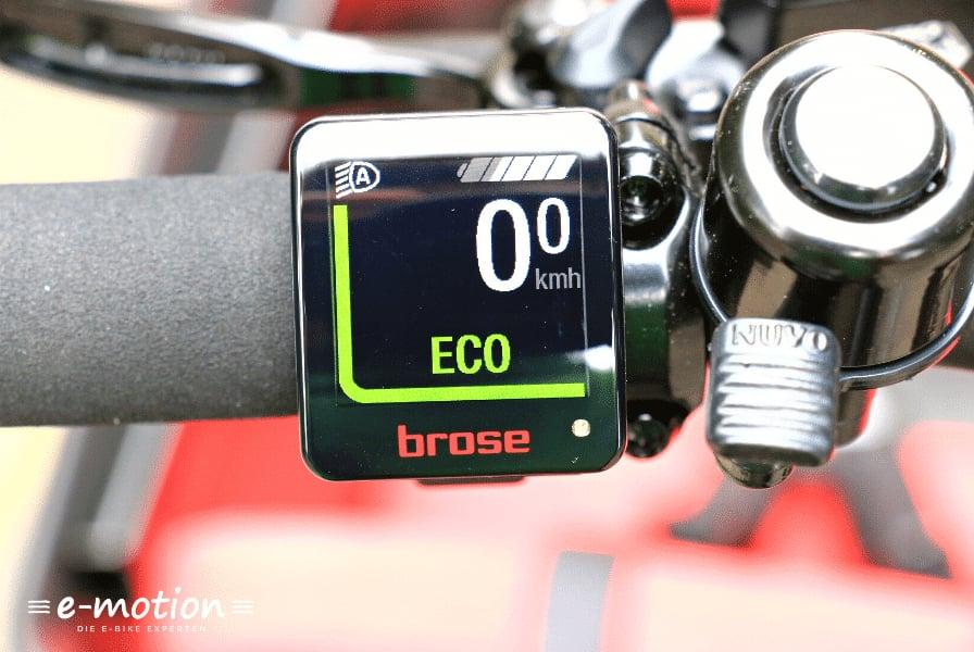 Brose E-Bike Display mit Geschwindigkeitsanzeige und Eco-Modus