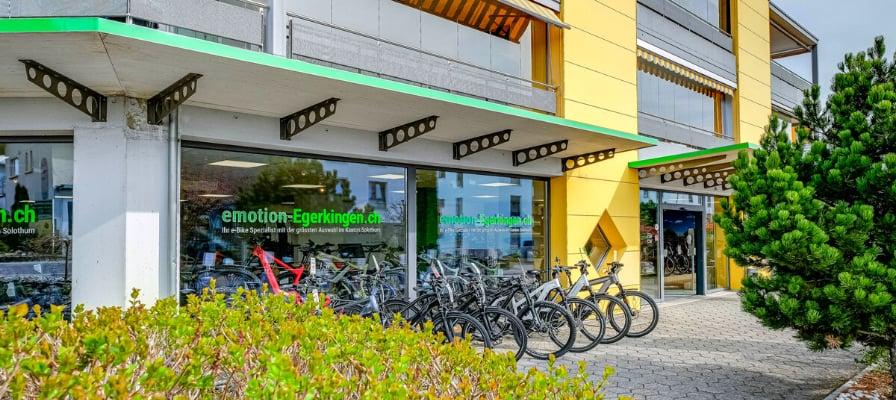 E-Bike-Geschäft in Egerkingen mit verschiedenen Fahrradmodellen