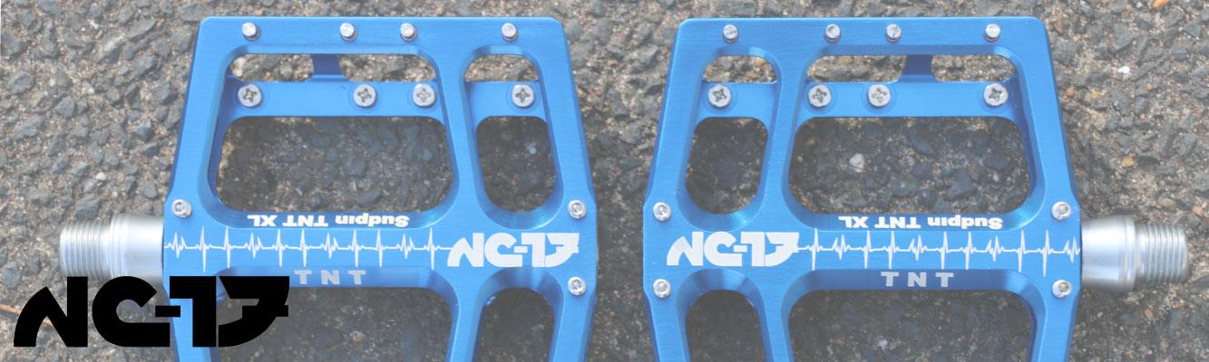 Robuste NC-17 Fahrradzubehör Pedale Sudpin TNT XL in Blau. Perfekt für Mountainbikes, bieten sie Halt und Stil auf