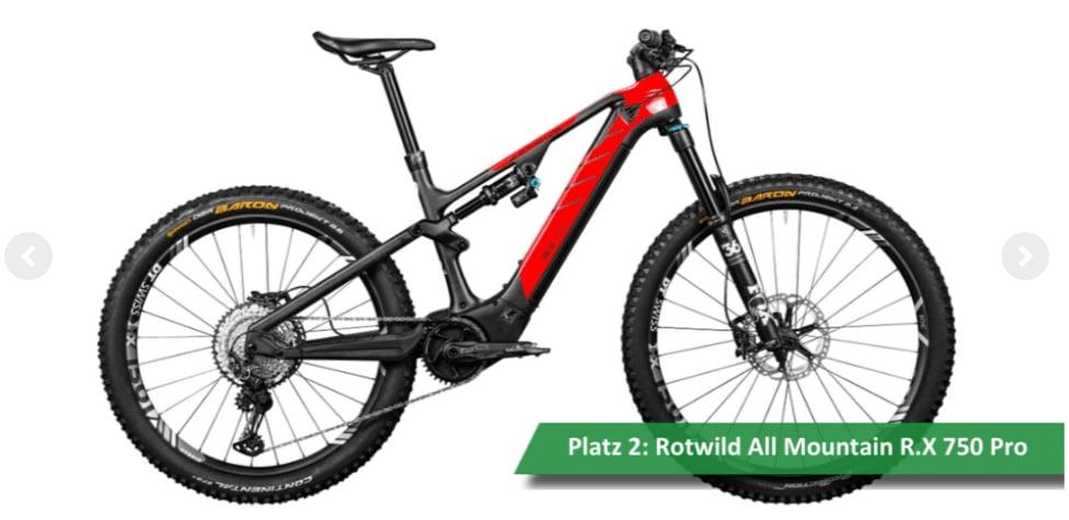 Rotwild All Mountain R.X 750 Pro E-Bike in Seitenansicht