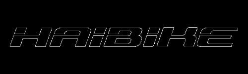 Haibike Logo in schwarzer Schrift auf transparentem Hintergrund