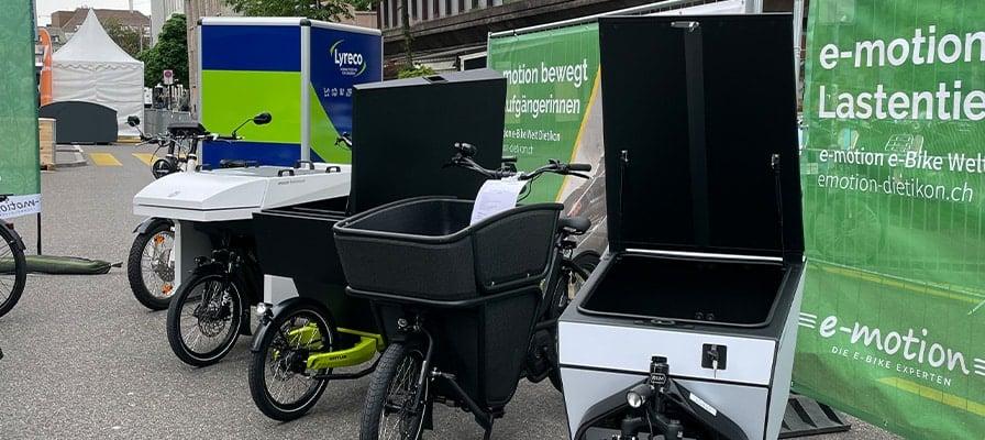 Lastenräder bei der Cycle Week in Dietikon präsentieren innovative Transportlösungen