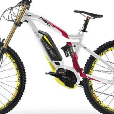 Haibike E-Bike 2016 mit robustem Rahmen und gelben Felgen