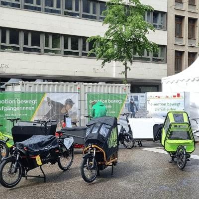 E-Bike Ausstellung bei der Dietikon Cycle Week mit Lastenrädern