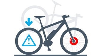 Verhinderung von Überschlägen bei starkem Bremsen. Schützt das E-Bike und sorgt für mehr Sicherheit durch die Hinte