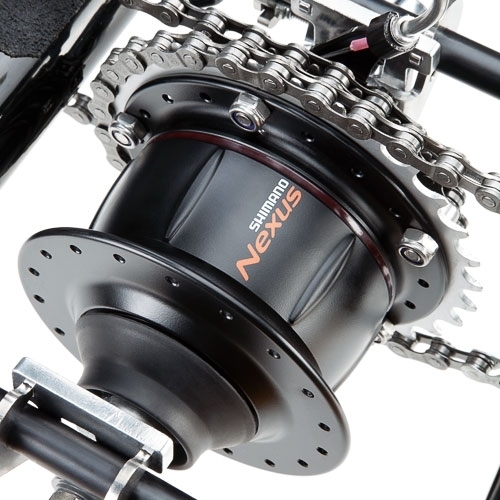 Hochwertige Fahrrad-Nabenschaltung, Shimano Nexus für sanfte Gangwechsel und zuverlässige Leistung. Ideal für jeden