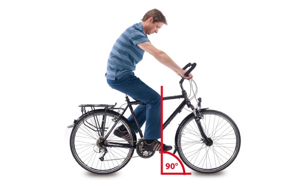 Visualisierung der idealen Sitzposition auf einem Fahrrad für Komfort und Effizienz. Perfekt für gesundes Radfahren