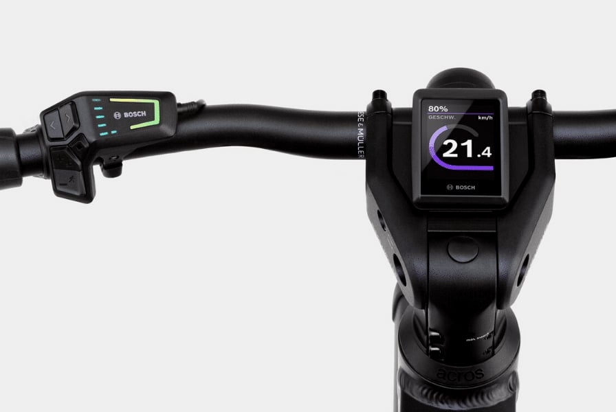 E-Bike Lenker mit Bosch Display und Bedienelementen