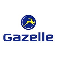 Entdecken Sie das markante Gazelle-Logo mit stilisiertem Gazellenbild fĂĽr hochwertigen Fahrradkomfort und Design.