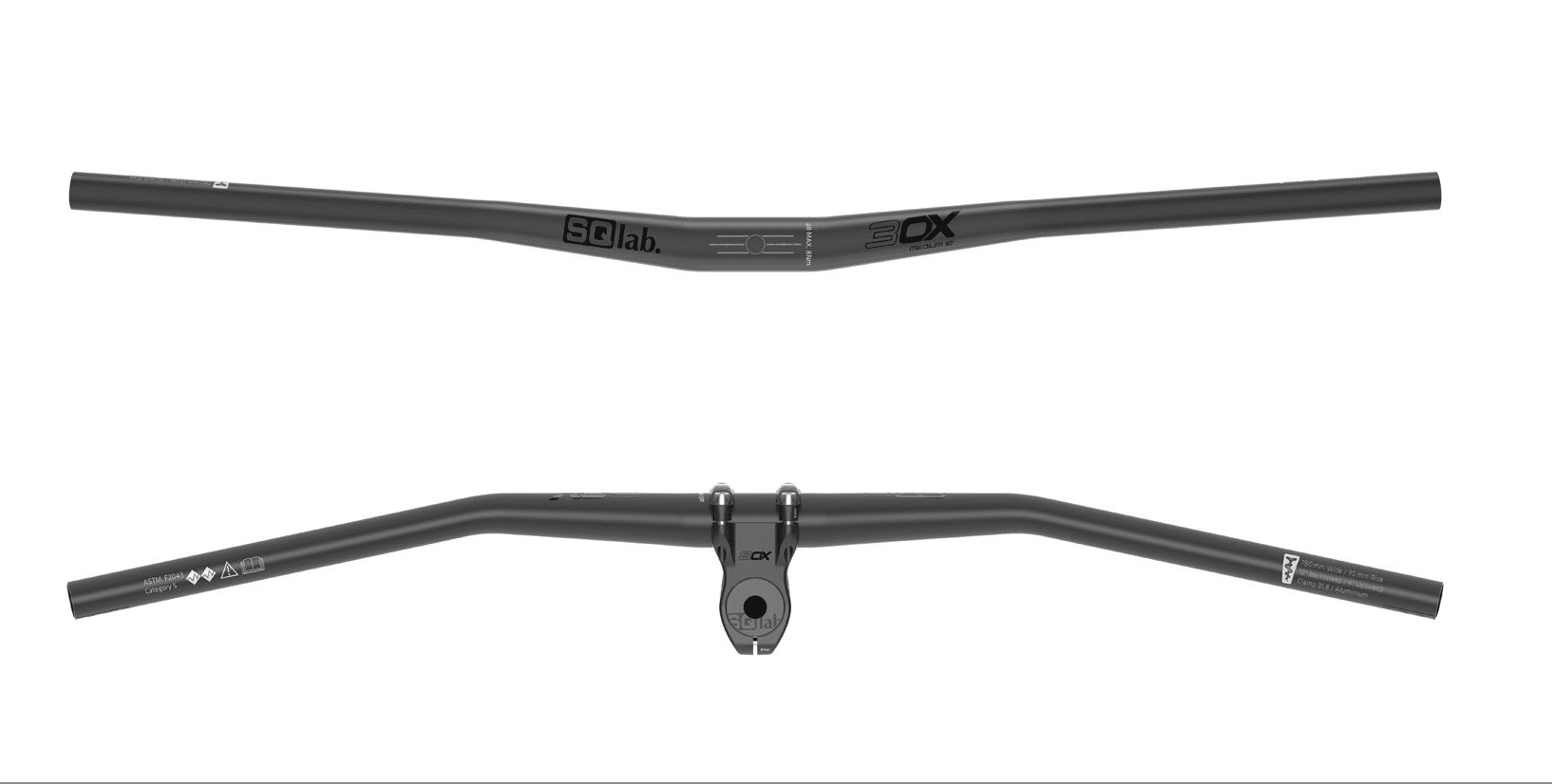 Entdecken Sie den SQlab 3OX Fahrradlenker mit 12° Biegung. Für optimale Ergonomie und Kontrolle beim Fahren. Jetzt